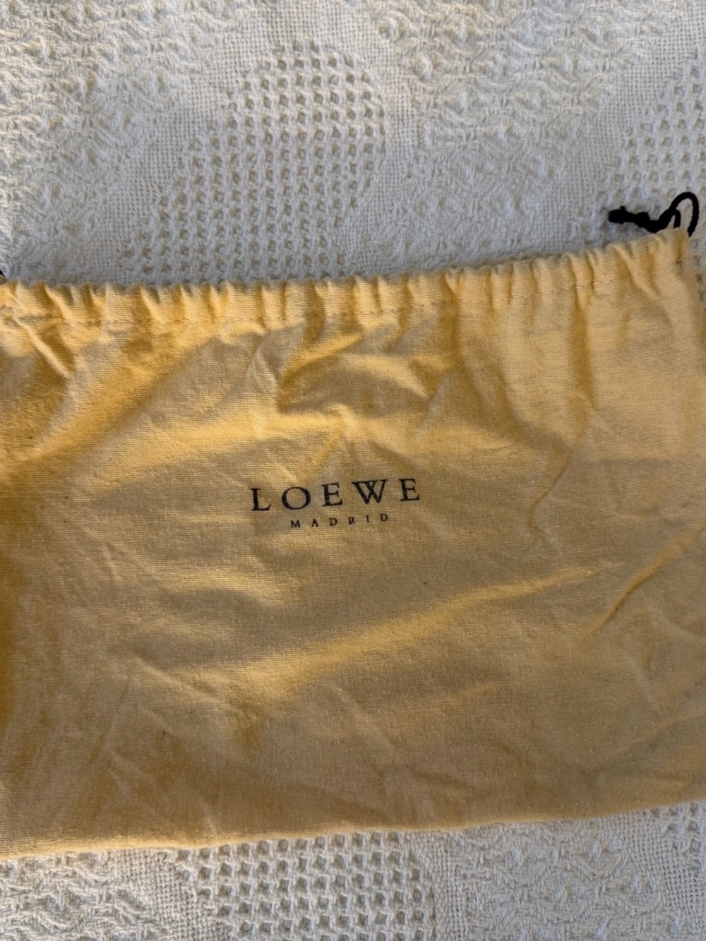 Loewe Madrid Drawstring Dust Bag in Mustard Yellow